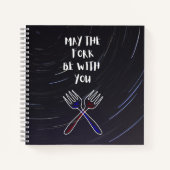 Möge die Gabel mit Dir Rezept sein Notizblock (Vorderseite)