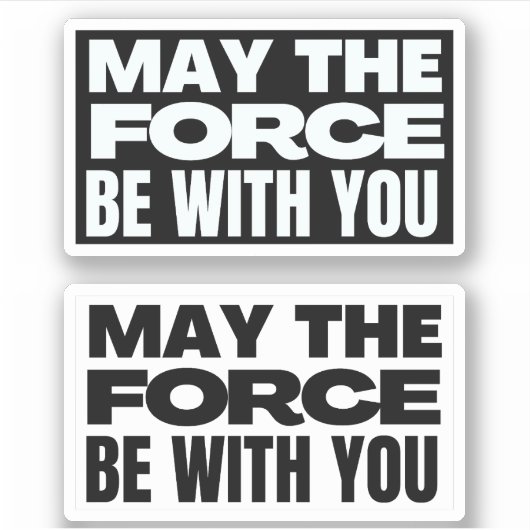 Möge die Kraft bei dir sein Aufkleber (Vorderseite)