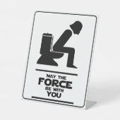 Möge die Kraft signieren - Spaß im Badezimmer-Deko Sockelschild (Vorderseite)