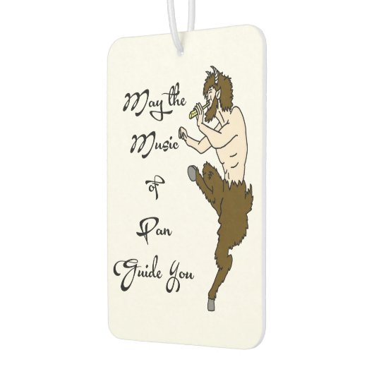 Möge die Musik des Pan-Guides Sie Autolufterfrischer (Links)