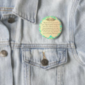 "Möge die Straße aufsteigen..." Irish Segen Kleebl Button (Beispiel)