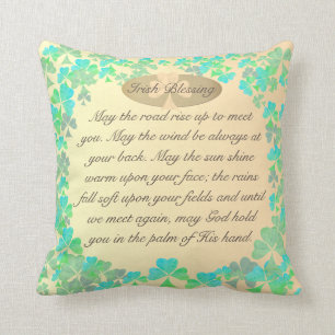 "Möge die Straße aufsteigen..." Shamos irischer  Kissen