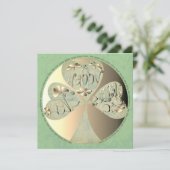 "Möge die Straße aufsteigen..." St. Patrick's Day. Dankeskarte (Stehend Vorderseite)