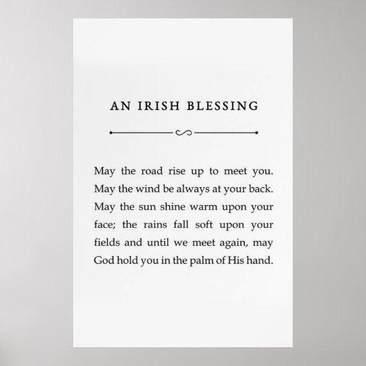 Möge die Straße aufsteigen, um dich Poster zu tref (Vorne)