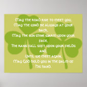 Möge die Straße aufsteigen, um dich zu treffen Poster (Vorne)