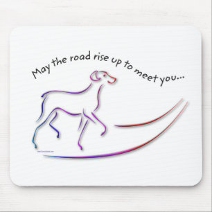 Möge die Straße mit den Hundemusknöpfen aufsteigen Mousepad