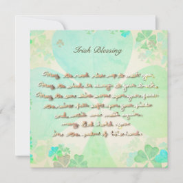 "Möge die Straße steigen..." Handgeschriebene mit Karte