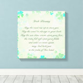 "Möge die Straße steigen..." Irish Bless Antique Leinwanddruck (Insitu (Holzboden))