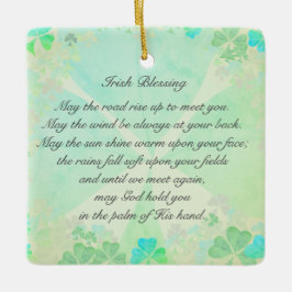 "Möge die Straße steigen..." Irish Segen Card Keramikornament