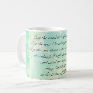 "Möge die Straße steigen..." Irish Sessing Kleeb Kaffeetasse