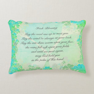 "Möge die Straße steigen..." Irish Sessing Kleebla Dekokissen