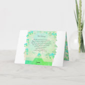 "Möge die Straße steigen..." Irish Sessing Kleebla Karte (Rückseite)