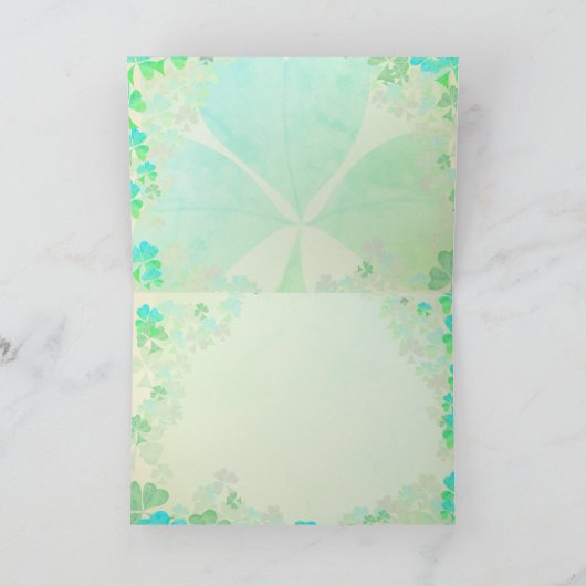 "Möge die Straße steigen..." Irish Sessing Kleebla Karte (Innenseite)