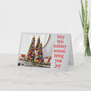 "MÖGE DIESE WEIHNACHTSZEIT DIR FREUDE BRINGEN" FEIERTAGSKARTE