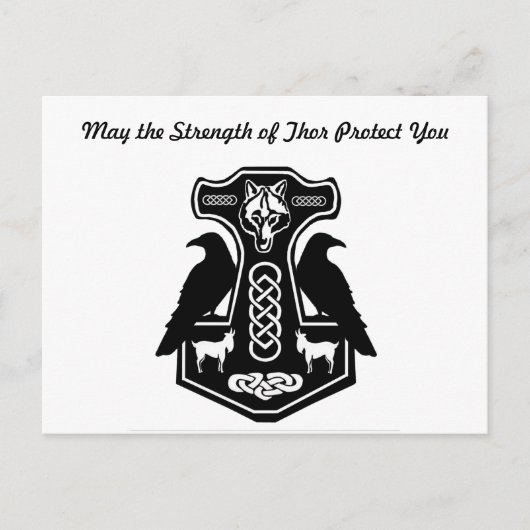 Möge du deinen Hammer schützen Postkarte (Vorderseite)