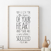 Möge er dir das Verlangen geben, Psalm 20:4 Poster