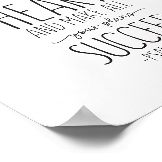 Möge er dir das Verlangen geben, Psalm 20:4 Poster (Ecke)