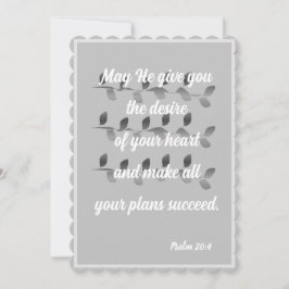 Möge Er Ihnen den Wunsch Ihrer Psalm 20:4 Karte ge