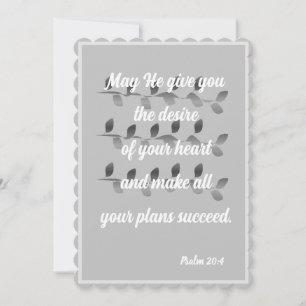 Möge Er Ihnen den Wunsch Ihrer Psalm 20:4 Karte ge