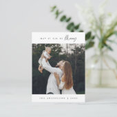 Möge es alles ein frohes Weihnachts-Foto sein Postkarte (Stehend Vorderseite)