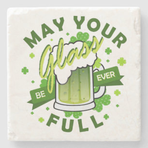 Möge Euer Glas Voll Grüner Shamrock-Bier Sein Steinuntersetzer