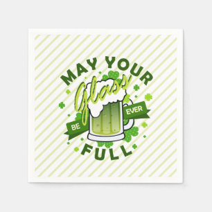 Möge Euer Glas voll grünes Bier zum St. Patrick's  Serviette