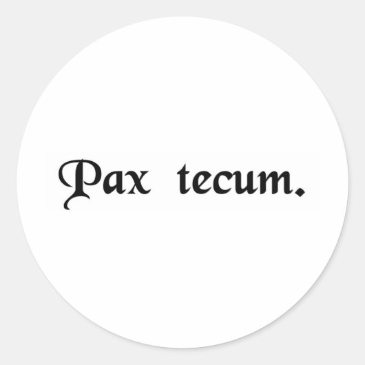 Möge Frieden mit dir sein. Runder Aufkleber (Vorderseite)