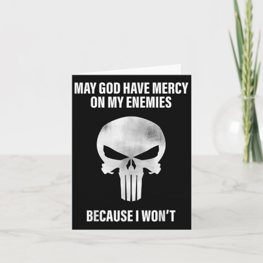 Möge Gott Barmherzigkeit für meine Feinde haben, w Karte (Vorderseite)
