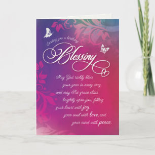 Möge Gott dein Jahr in jeder Hinsicht gut segnen Karte