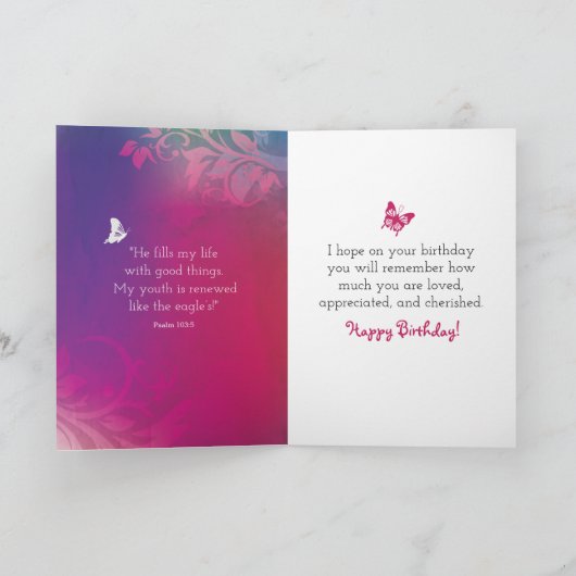 Möge Gott dein Jahr in jeder Hinsicht reich segnen Karte (Innenseite)