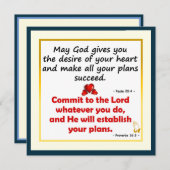 Möge Gott dir den Wunsch deiner Herzkarte geben Ankündigung (Vorne/Hinten)