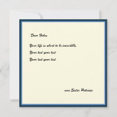 Möge Gott dir den Wunsch deiner Herzkarte geben Ankündigung (Rückseite)