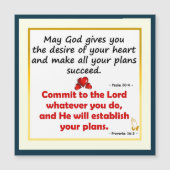 Möge Gott dir den Wunsch deiner Herzkarte geben Magnetkarte (Vorderseite)