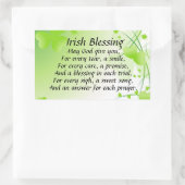 Möge Gott dir geben, irischer Segen, Kleeblätter H Rechteckiger Aufkleber (Tasche)
