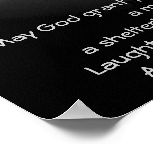 Möge Gott dir immer... irischer Segen gewähren. Poster (Ecke)