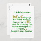 Möge Gott dir viele Jahre geben Postkarte (Vorne/Hinten)