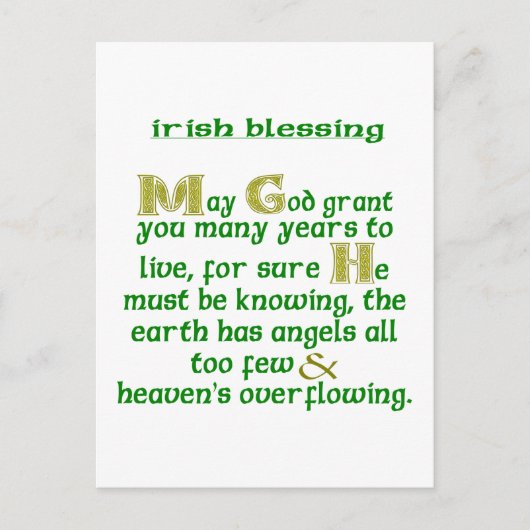 Möge Gott dir viele Jahre geben Postkarte (Vorderseite)