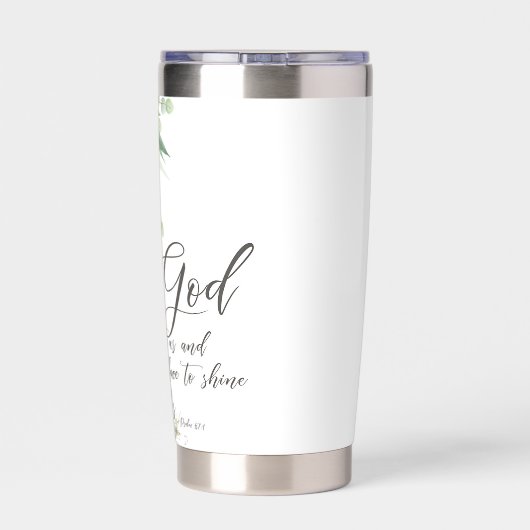 Möge Gott graziöse, grüne und goldene Blätter sein Thermobecher (Rückseite)