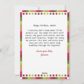 Möge ich ohne dich machen? Penguin Bestie Christma Feiertagskarte (Rückseite)