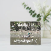 Möge ich, ohne dich? :( postkarte (Stehend Vorderseite)