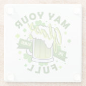 Möge Ihr Glas voll grün sein St. Patrick's Glasuntersetzer (Rückseite)