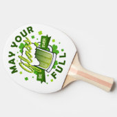 Möge Ihr Glas voll grün sein St. Patrick's Tischtennis Schläger (Seitenansicht)
