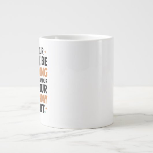 Möge Ihr Kaffee stark sein - Koffeingeschenk Jumbo-Tasse (Vorderseite)