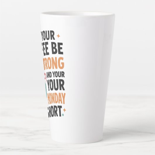 Möge Ihr Kaffee stark sein - Koffeingeschenk Milchtasse (Vorderseite)