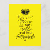 Möge Ihr Merkur mehr Fred und weniger rückschrittl Postkarte (Vorderseite)