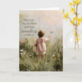 Möge Ihr Tag voller Wunder sein Karte (Gelbe Blume)