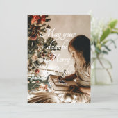 Möge Ihre Weihnachtskarte Ihre Tage Feiertagskarte (Stehend Vorderseite)