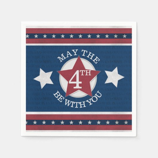 Möge sein 4. mit Ihnen Paper Napkin Serviette (Vorderseite)