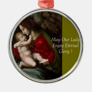 Möge unsere Lady ewigen Glanz genießen Silbernes Ornament