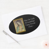 Möge unsere Lady von Guadalupe ewigen Glanz genieß Ovaler Aufkleber (Umschlag)